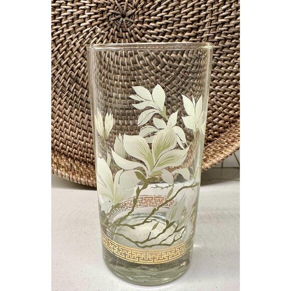 Libbey Glass Company Golden Lotus Glasses | Set of 8 - Picture 6 of 7